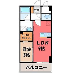ソレイユガーデン 1LDKの間取図画像
