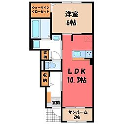 オッティモ・フトゥーロ2 1LDKの間取図画像