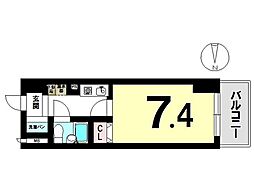 グランピアナベシマ 1Kの間取図画像