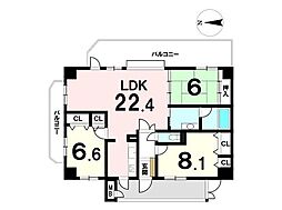 間取図画像 3LDK