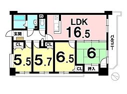 グレイス医大南パークサイド2 4LDKの間取図画像