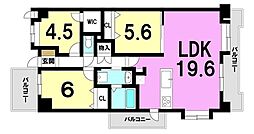 コンフォートビラ高見馬場 3LDKの間取図画像