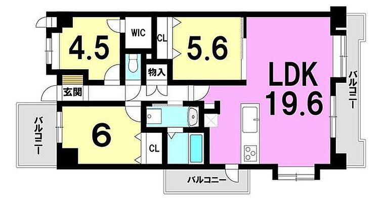 間取り コンフォートビラ高見馬場 8階/-