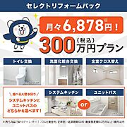 水回り交換や全室クロス張替を含む300万円（税込）リフォームパック。キッチンか浴室のどちらかをお選びいただけます！