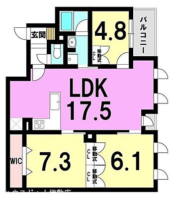 間取り エムディア城西 4階/-