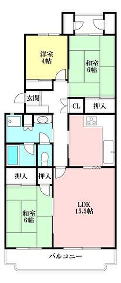 3LDK 間取り