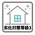 その他：劣化対策等級3は劣化対策により、建物が限界を迎えるまでの期間が3世代以上である場合に認められ75～90年にわたって大規模な改修工事が不要となる劣化対策が必要です。