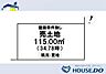 区画図：約34坪の売土地。
