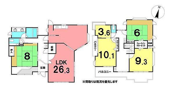 間取りを拡大表示