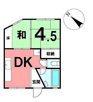 201号室間取...