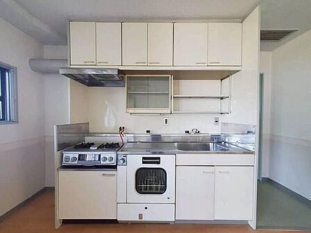ビルトインの食洗器で中が見えるってもう今はあまりな見かけない・・・?レトロな雰囲気がわくわくします♪