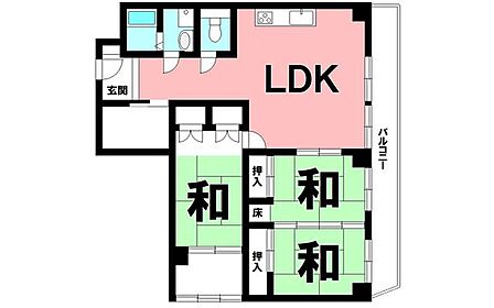 3LDK【専有面積86.24m2】南西角部屋!室内のご見学が可能です♪