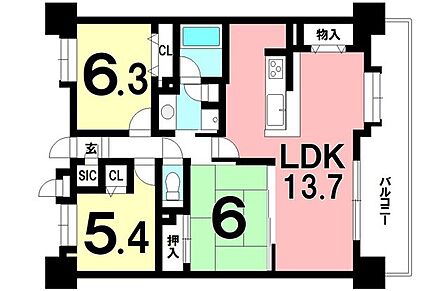3LDK【専有面積77.37m2】オーナーチェンジ物件!立地も良く子育て世代にもピッタリなお部屋♪