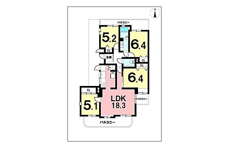 4LDK、3方角部屋、主採光南【専有面積89.71m2】全面リフォーム済みで即入居可能♪