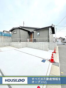 外観：吉田小・中学校まで徒歩7分圏内♪小倉南区中吉田新築平屋戸建て♪　●エアコン●照明器具付き