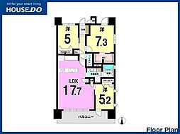 グランドパレス小倉片野 3LDKの間取図画像