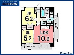 ルネッサンス21小倉東 2LDKの間取図画像