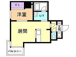 イリオスディオ 1LDKの間取図画像