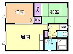 スリーヴェイルN40 2LDKの間取図画像