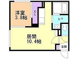 CityResidence北36条 1LDKの間取図画像