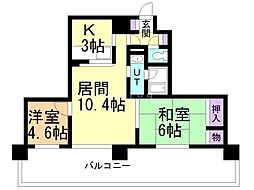 藤井ビルN40 2LDKの間取図画像