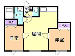 コート3.12 2LDKの間取図画像