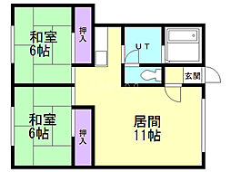 パークマンション 2LDKの間取図画像