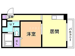 藤井マンション 1LDKの間取図画像