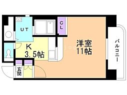 センチュリー21 1Kの間取図画像