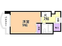 メゾン・ド・グルー 1Kの間取図画像