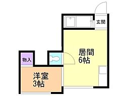 グレースマンション 1DKの間取図画像