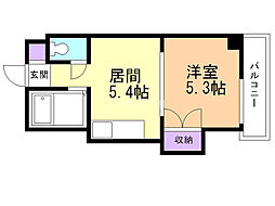 プレサント北35条 1DKの間取図画像