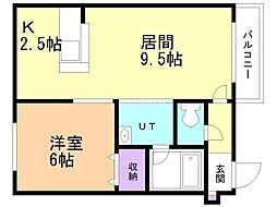 ディアクオーレ42 1LDKの間取図画像
