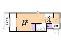 メゾン・ド・ルナール 1Kの間取図画像