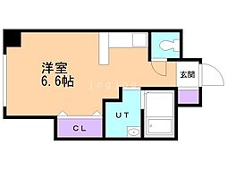ヴィラN19 ワンルームの間取図画像