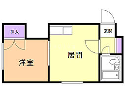 プチメゾン麻生 1DKの間取図画像