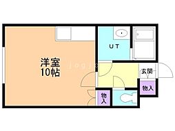 カーサ.レクエルド ワンルームの間取図画像