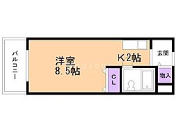 メゾン・ド・カナル 1Kの間取図画像
