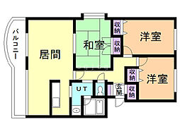 ウイングコート冨澤 3LDKの間取図画像