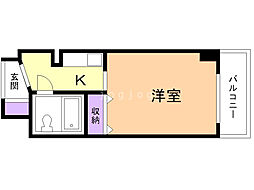 メゾン・ド・シュヴァル ワンルームの間取図画像