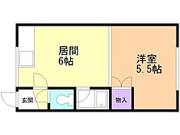 ノースセブン 1DKの間取図画像