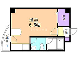 ティアラN17 ワンルームの間取図画像