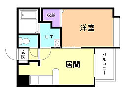 クラッセ北大通り 1DKの間取図画像