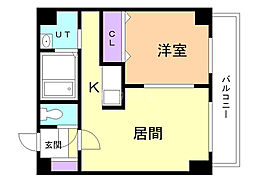 サムティレジデンスN23 1LDKの間取図画像