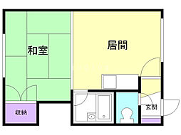 ビブハウス 1LDKの間取図画像