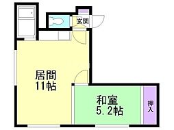 エステート 1LDKの間取図画像