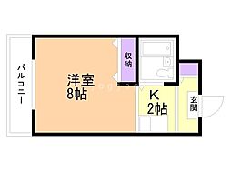 メゾン・ド・ルナール 1Kの間取図画像