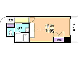 ノースAXIA ワンルームの間取図画像