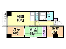 アルファヒル麻生 3LDKの間取図画像