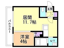 BEATIFIC 1LDKの間取図画像